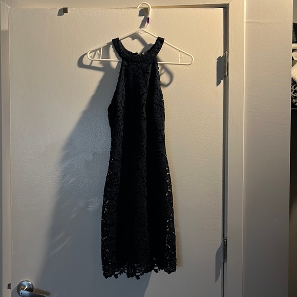 Love Poem Navy Blue Lace Mini Dress - Picture 6 of 6